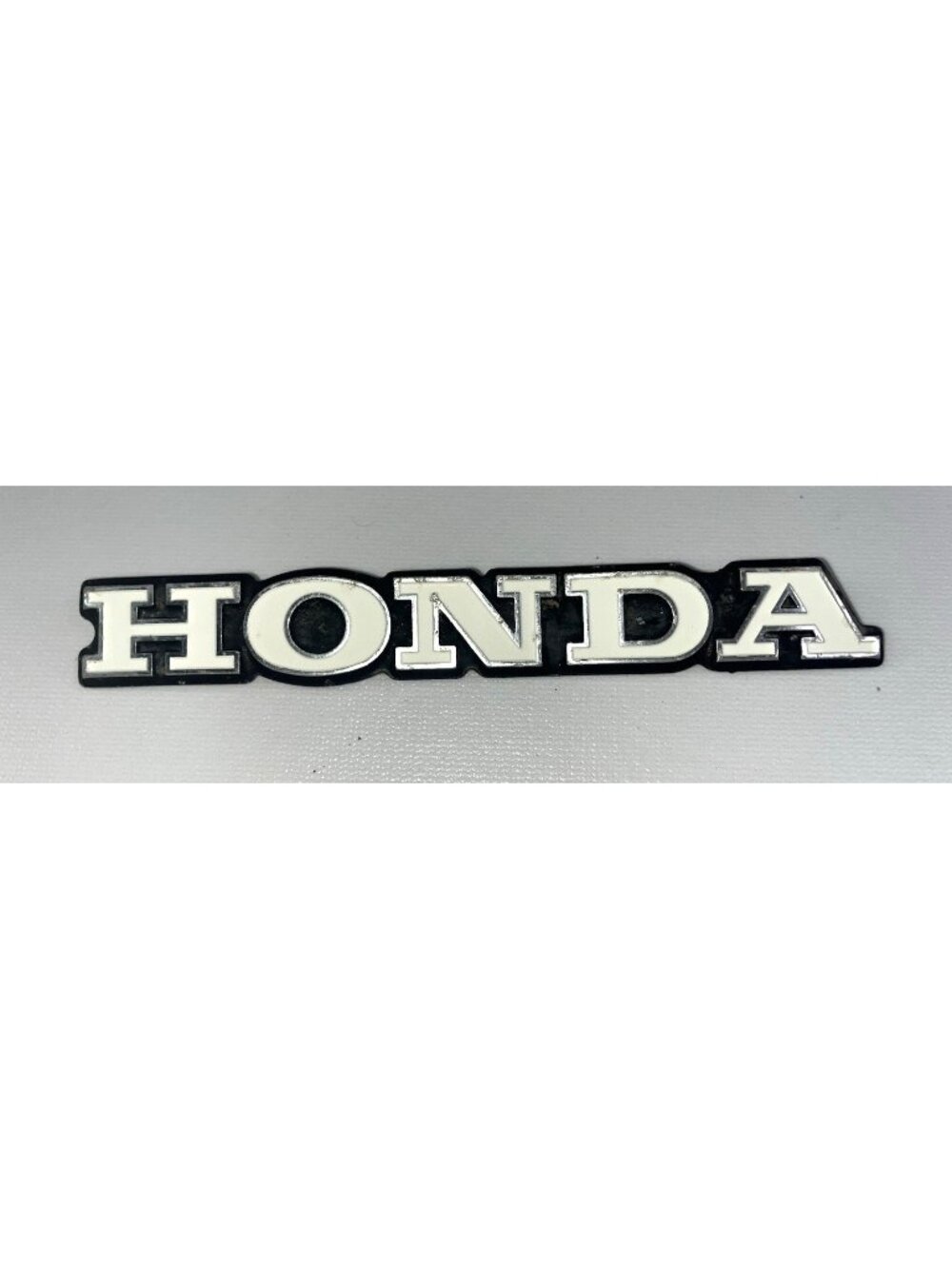 Honda Metal Emblem Logo Preowned Vintage 7" White Black